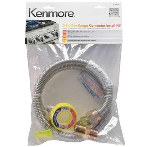 gas range connector kit installation